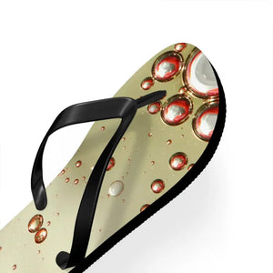 Unisex Flip Flops Orange Droplets Pattern Summer Beach Dipaliz - Slippers