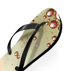 Unisex Flip Flops Orange Droplets Pattern Summer Beach Dipaliz - Slippers