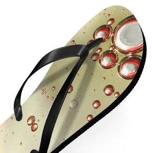 Unisex Flip Flops Orange Droplets Pattern Summer Beach Dipaliz - Slippers