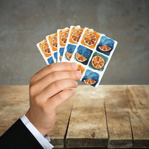 Orange Slice Poker Playing Cards - Bold Juicy Design - Dipaliz - 2.5’’ x 3.5’’ / White / Semi Glossy - Card Games