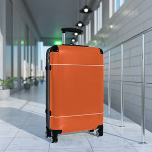 Orange Stripe Suitcase Lightweight Travel Luggage Dipaliz - Suitcases