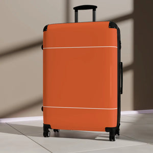 Orange Stripe Suitcase Lightweight Travel Luggage Dipaliz - Suitcases
