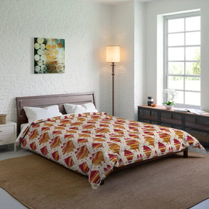 Orange Geometric Pattern Comforter – Plush Softness - Dipaliz - Quilts & Comforters