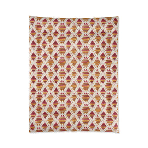 Orange Geometric Pattern Comforter – Plush Softness - Dipaliz - Quilts & Comforters