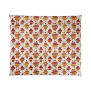 Orange Geometric Pattern Comforter – Plush Softness - Dipaliz - Quilts & Comforters