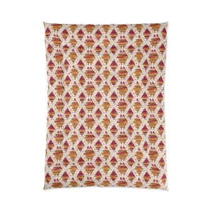 Orange Geometric Pattern Comforter – Plush Softness - Dipaliz - Quilts & Comforters