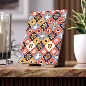 Ceramic Photo Tile - Striking Black Geometric Modern Elegance - Dipaliz - Wall Tiles