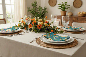 Yellow Flower Napkins – Polyester Set of 4 - Dipaliz - Cloth