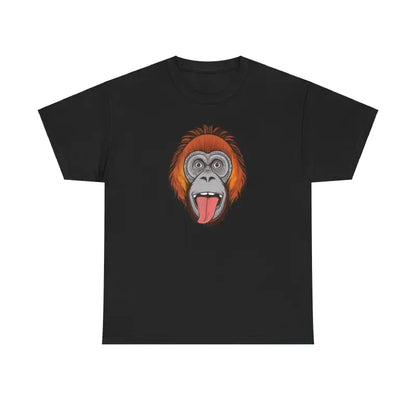 Rock a Trendy Orangutan’s Face Cotton Tee - T-shirt