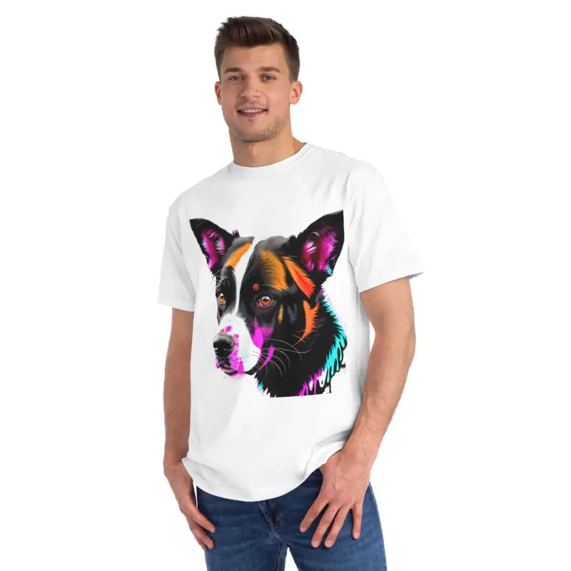 Pawsitively Pawesome: Organic Unisex Classic Dog T-shirt - White / s T-shirt