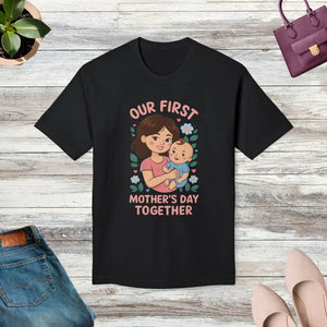 Our First Mother’s Day T-shirt - Celebrate in Style - Dipaliz - Black / s - T-shirts