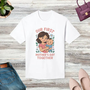 Our First Mother’s Day T-shirt - Celebrate in Style - Dipaliz - White / s - T-shirts