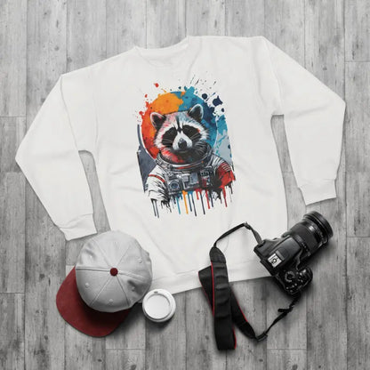 Space Suit Racoon Sweatshirt - Unisex Coolness - Xs All Over Prints