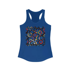 Eye-catching Overlapping Circles Racerback Tank Top - Dipaliz - Solid Royal / s - Tops