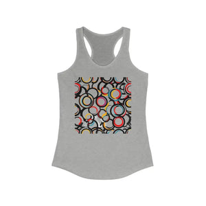 Eye-catching Overlapping Circles Racerback Tank Top - Dipaliz - Heather Grey / s - Tops