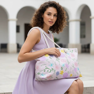 Oversized Polyester Weekender – Pink Tote - Dipaliz - Luggage & Bags