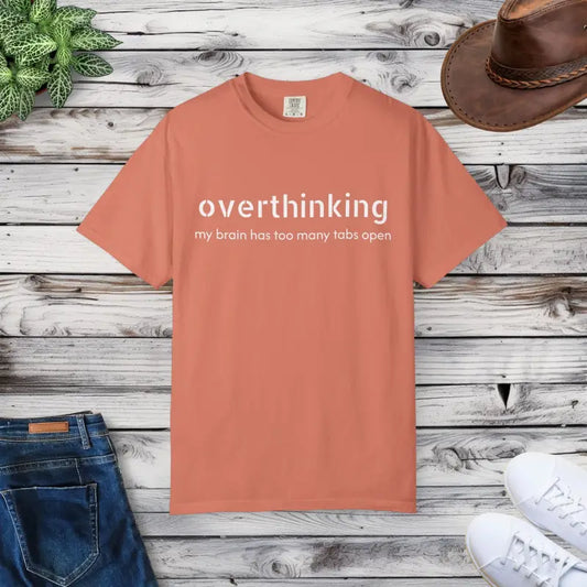 Unisex Garment-dyed T-shirt - Mental Boost | Dipaliz - Terracotta / s - T-shirts