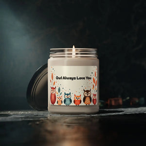 Owl Scented Soy Candle – Fresh Fragrance 9oz - Dipaliz - Candles
