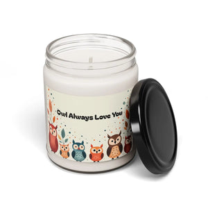 Owl Scented Soy Candle – Fresh Fragrance 9oz - Dipaliz - Candles