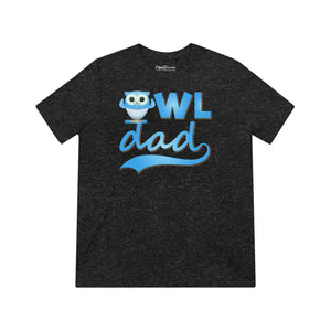 T-shirts - Unisex Triblend Tee - Owl Dad Print Ultra Soft - Dipaliz Black Heather / s