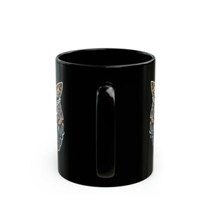 Artistic Owl Mandala Black Ceramic Mug - Dipaliz - Mugs