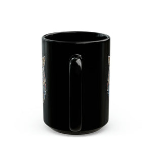 Artistic Owl Mandala Black Ceramic Mug - Dipaliz - Mugs