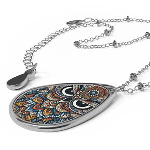 Elegant Oval Necklace - Ellipse-shaped Pendant - Dipaliz - Necklaces