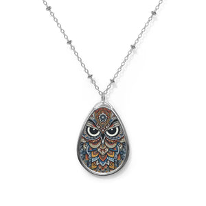 Elegant Oval Necklace - Ellipse-shaped Pendant - Dipaliz - Necklaces