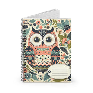 Chic Spiral Notebook - Pastel Flowers Metal Binding - Dipaliz - Journals