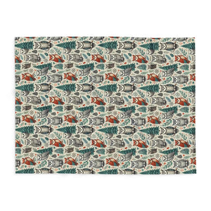 Vibrant Owl Arctic Fleece Blanket – Pine Tree - Dipaliz - Blankets
