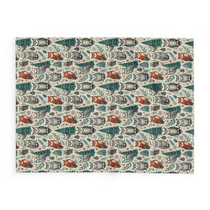 Vibrant Owl Arctic Fleece Blanket – Pine Tree - Dipaliz - Blankets