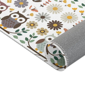 Owls on a Tree Area Rug – Polyester Chenille - Dipaliz - Rugs
