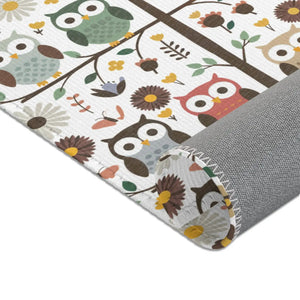 Owls on a Tree Area Rug – Polyester Chenille - Dipaliz - Rugs