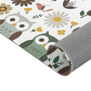 Owls on a Tree Area Rug – Polyester Chenille - Dipaliz - Rugs