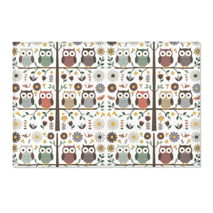 Owls on a Tree Area Rug – Polyester Chenille - Dipaliz - Rugs