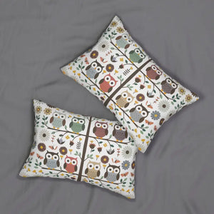 Hoot-tastic Lumbar Pillow - Enchanting Owl Design - Dipaliz - 20’’ × 14’’ - Pillows