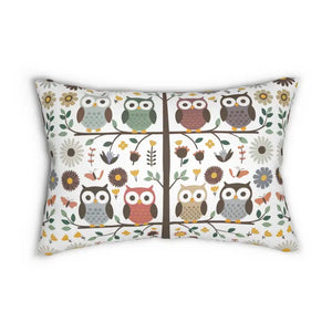 Hoot-tastic Lumbar Pillow - Enchanting Owl Design - Dipaliz - 20’’ × 14’’ - Pillows