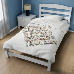 Owls on a Tree Blanket – Plush Velveteen - Dipaliz - Blankets