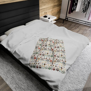 Owls on a Tree Blanket – Plush Velveteen - Dipaliz - Blankets