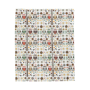 Owls on a Tree Blanket – Plush Velveteen - Dipaliz - Blankets