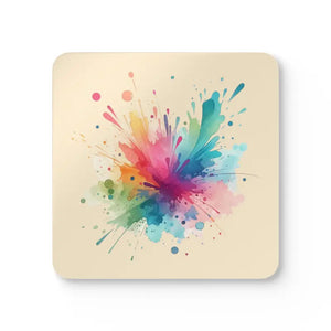 Paint Splash Corkwood Coaster - Prevent Sliding Drinks - Dipaliz - Cork / 3.75’’ × / Square - Coasters