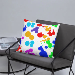Paint Splats Pillow – Washable Cover 18x18 - Dipaliz - Throw Pillows