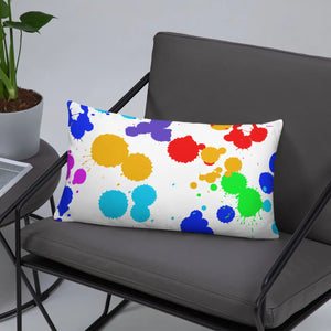 Paint Splats Pillow – Washable Cover 18x18 - Dipaliz - Throw Pillows