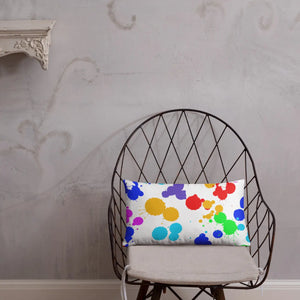 Paint Splats Pillow – Washable Cover 18x18 - Dipaliz - Throw Pillows