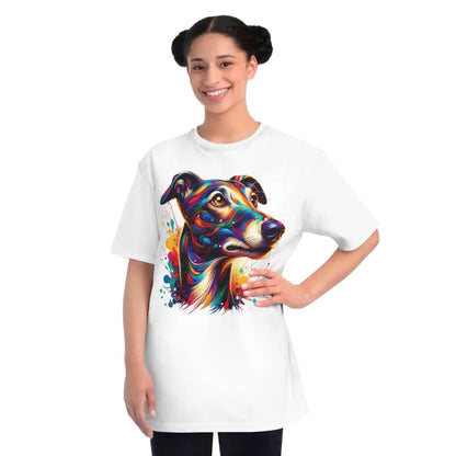 Organic Cotton Classic Tee with Cute Paint Splattered Dog Design - T-shirt