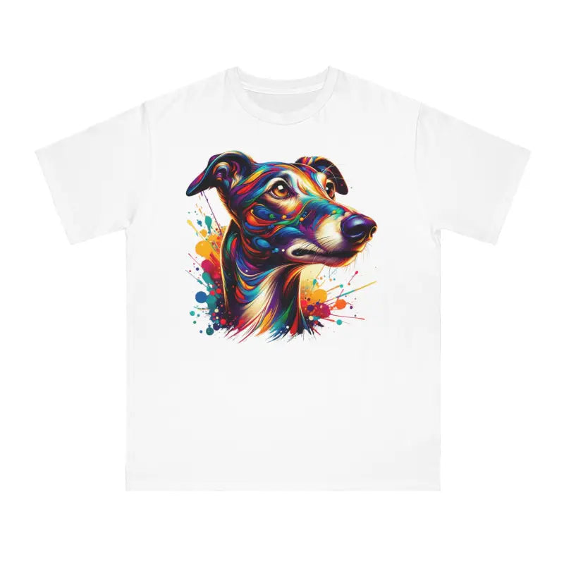 Organic Cotton Classic Tee with Cute Paint Splattered Dog Design - T-shirt