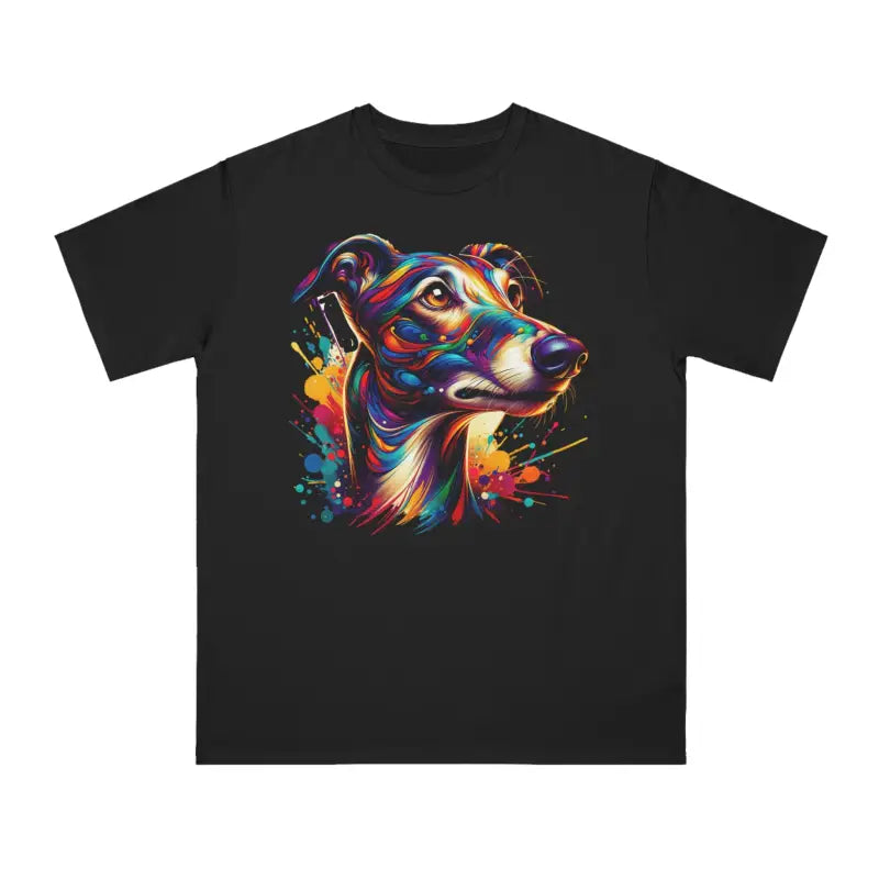 Organic Cotton Classic Tee with Cute Paint Splattered Dog Design - T-shirt