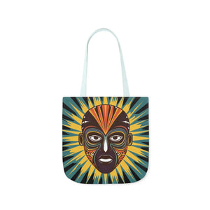 Vibrant Canvas Tote Bag African Tribal Mask - Dipaliz - Shopping Totes