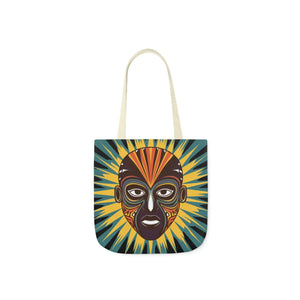 Vibrant Canvas Tote Bag African Tribal Mask - Dipaliz - Shopping Totes