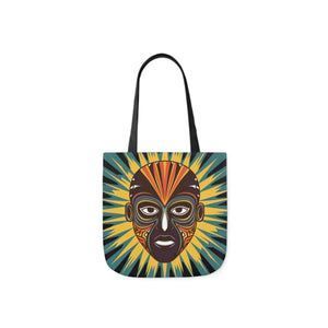 Vibrant Canvas Tote Bag African Tribal Mask - Dipaliz - Shopping Totes